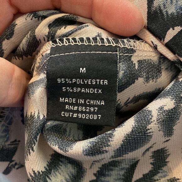 BCBGMaxAzria Leopard Print Racerback Romper - Picture 4 of 8